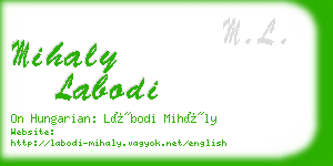 mihaly labodi business card